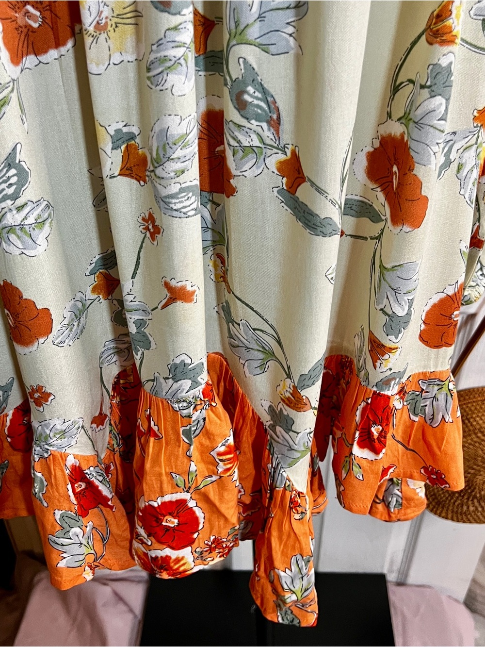 Patrons Of Peace Floral Ruffle Asymmetric Tie
Boho Bishop SleeveMini Dress M - Picture 4 of 13